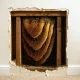 honeycomb in a wall with the drywall cut out